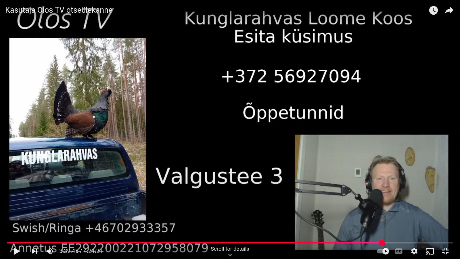 Olos TV saade Valgustee3 02.05.2025