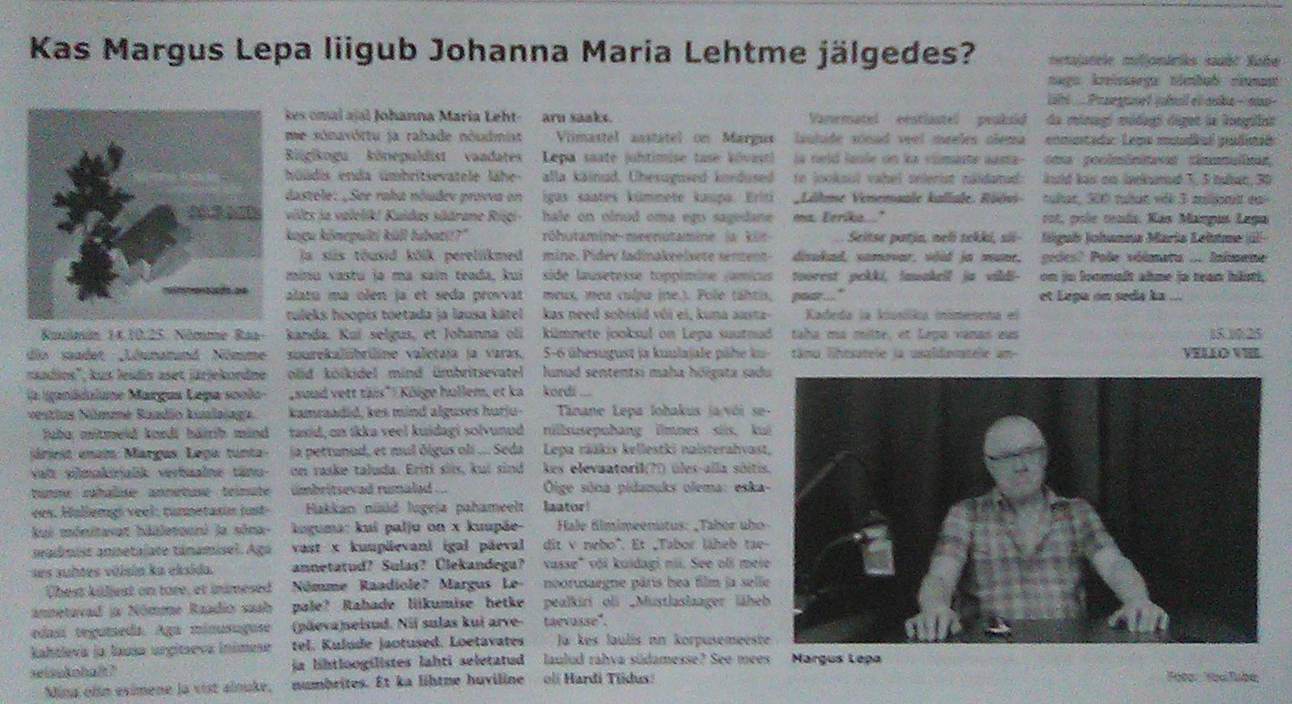 „Rahvusliku Teataja” kaasautori rünnak Margus Lepa vastu ei esinda Rahvuslaste Tallinna Klubi seisukohta